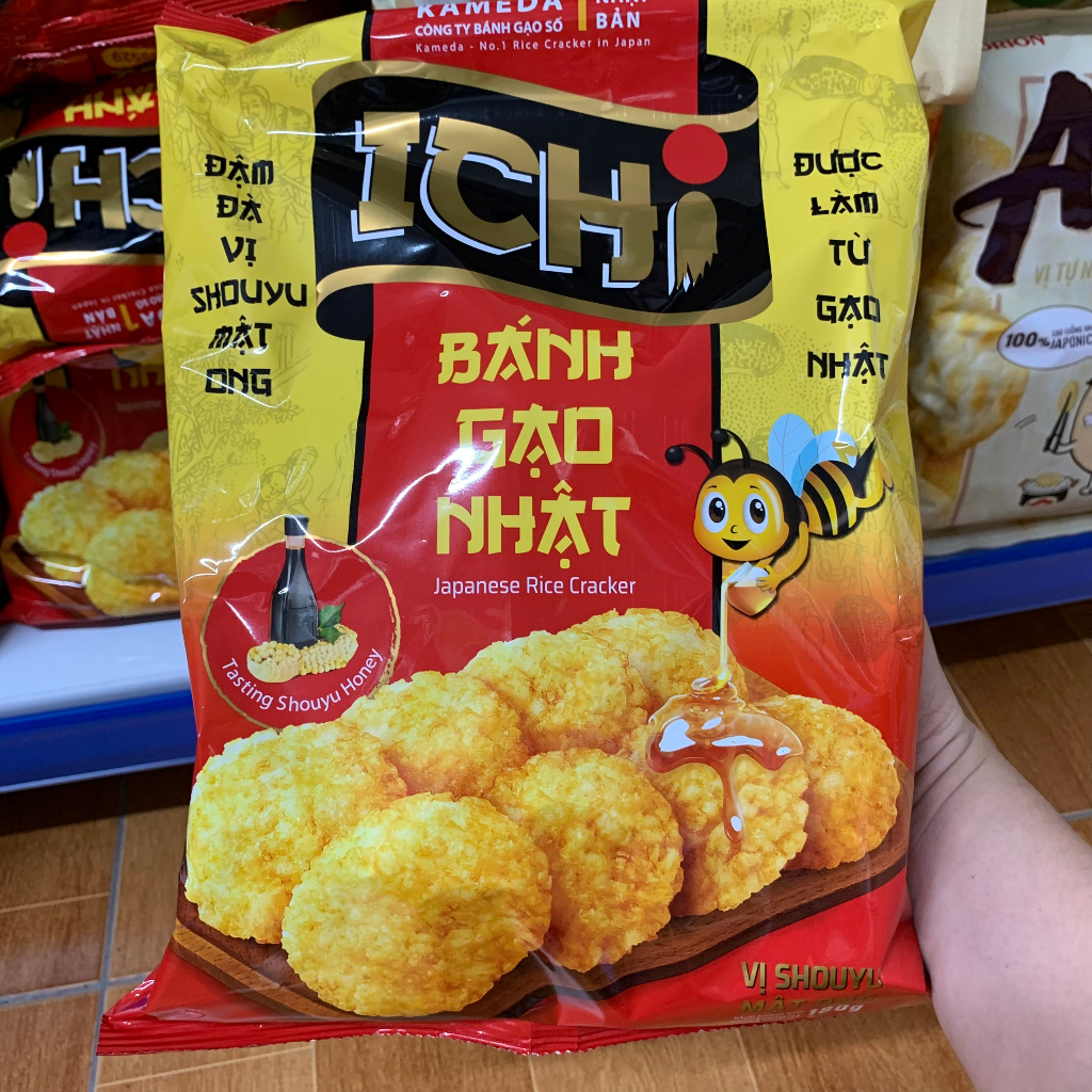 Bánh gạo Nhật Ichi vị Shouyu mật ong gói 180g