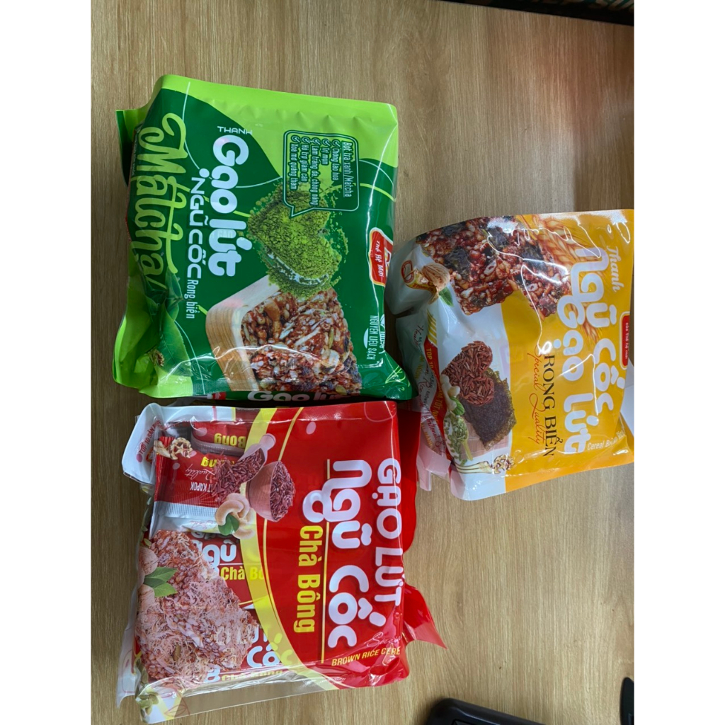 Gói 10 Thanh Cơm Gạo Lứt Chà Bông, Rong Biển - Thanh năng lượng, Giảm cân, Ăn kiêng cho dân Gym