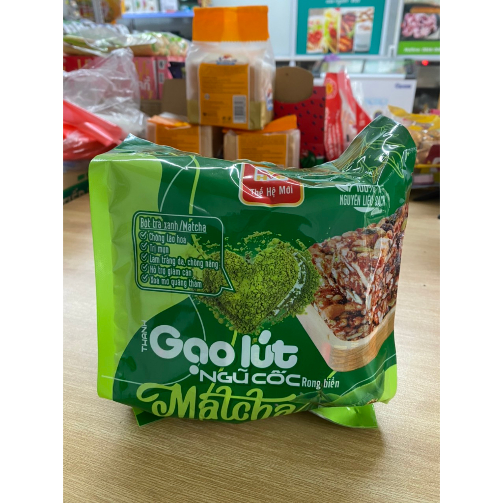 Gói 10 Thanh Cơm Gạo Lứt Chà Bông, Rong Biển - Thanh năng lượng, Giảm cân, Ăn kiêng cho dân Gym