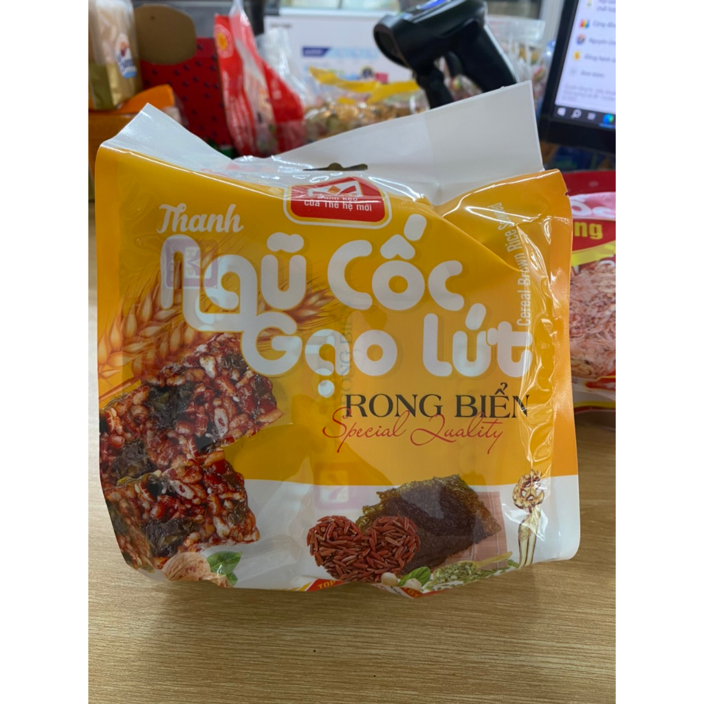 Gói 10 Thanh Cơm Gạo Lứt Chà Bông, Rong Biển - Thanh năng lượng, Giảm cân, Ăn kiêng cho dân Gym