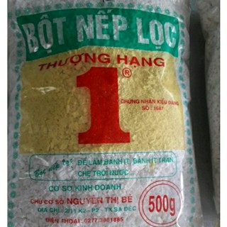 BỘT GẠO LỌC, BỘT NẾP LỌC SA ĐÉC 500G ( BỘT BÁNH THƯỢNG HẠNG NGUYỄN THỊ BÉ )
