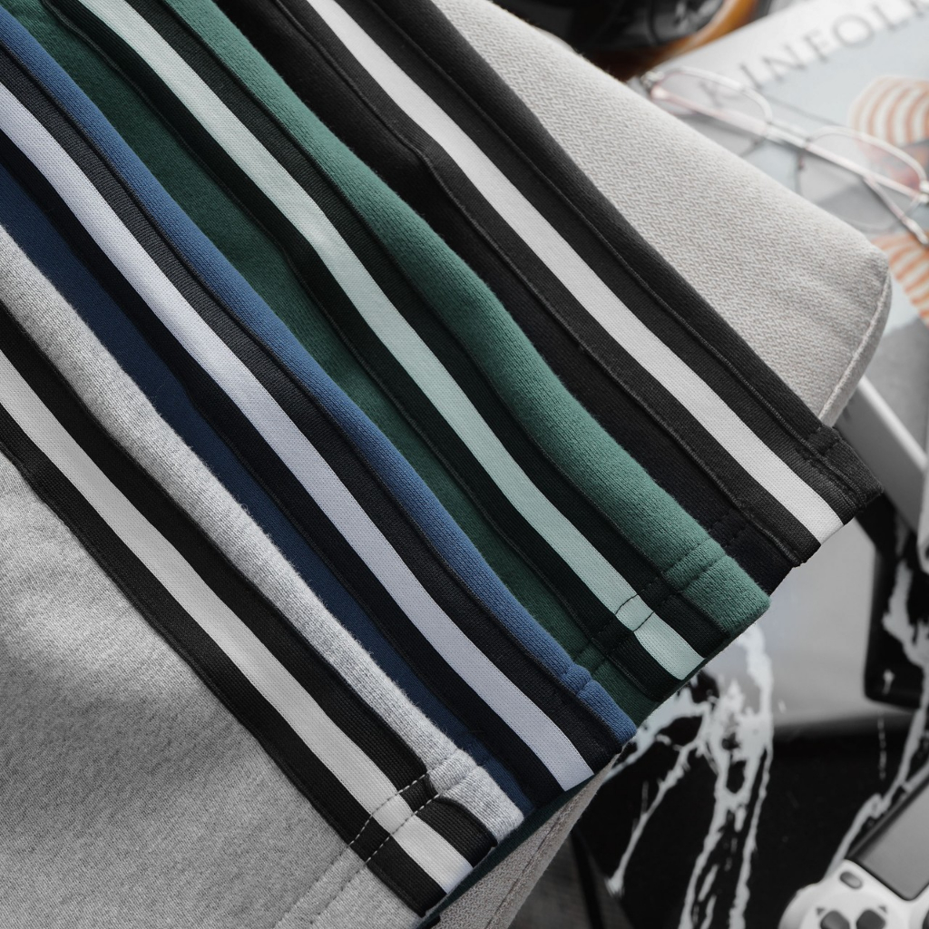 Short nỉ da cua viền sọc nhiều màu thời trang bigsize nam cỡ đại 140kg