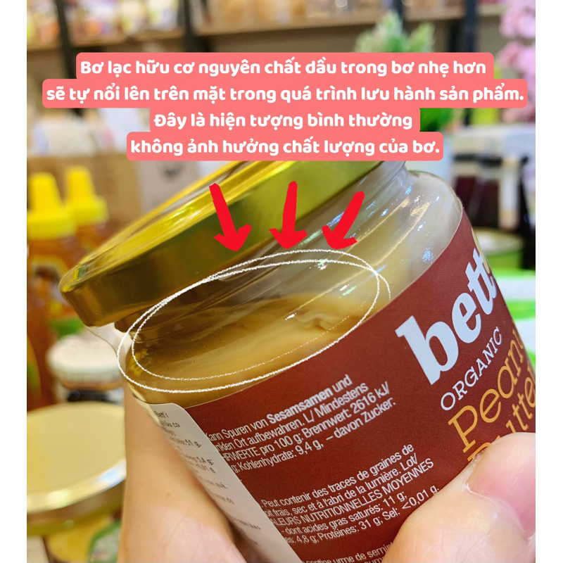 Bơ lạc  hữu cơ Bett'r 250g