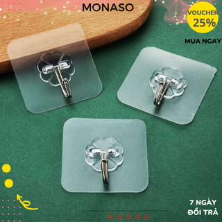 Móc dán tường chịu lực siêu dính trong suốt Treo Đồ, Quần Áo Móc Treo Nhà Tắm Nhà Bếp MDTS MONASO