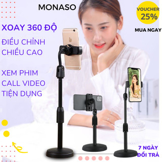 Kẹp Giá Đỡ Điện Thoại livestream xem video để bàn điều chỉnh Chiều cao Quay Phim Ghi Hình Đa Dụng chắc chắn D30 MONASO