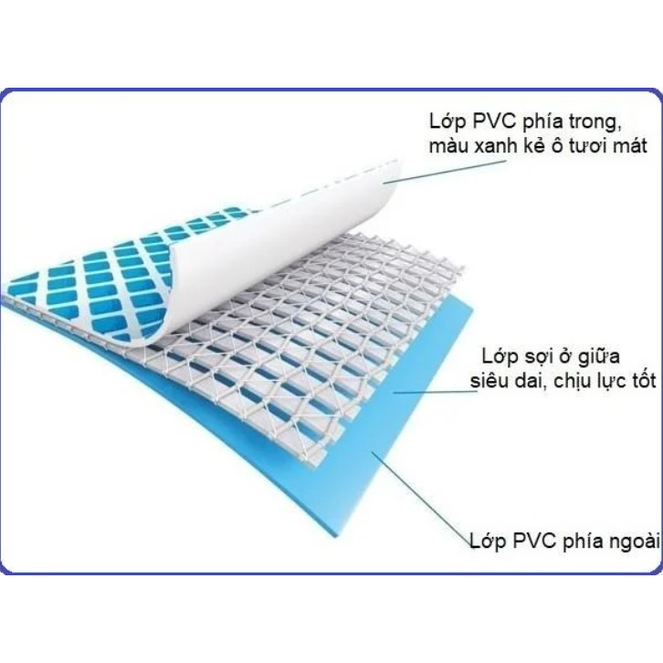 Bể Bơi Mini Lắp Ghép Tại Nhà Kích Thước 2.2m×1.3m×0.6m