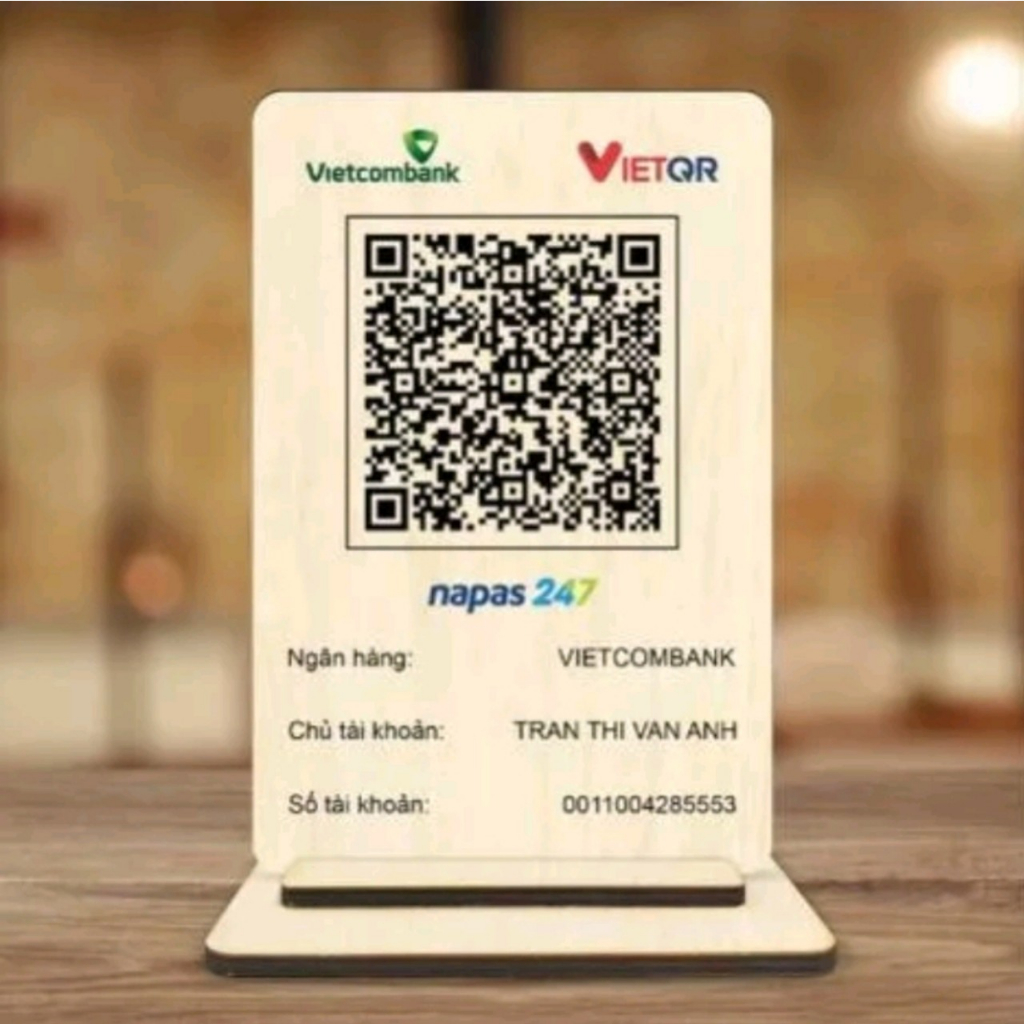 Bảng mã qr code mèo thần tài chất liệu gỗ cao cấp, giá rẻ