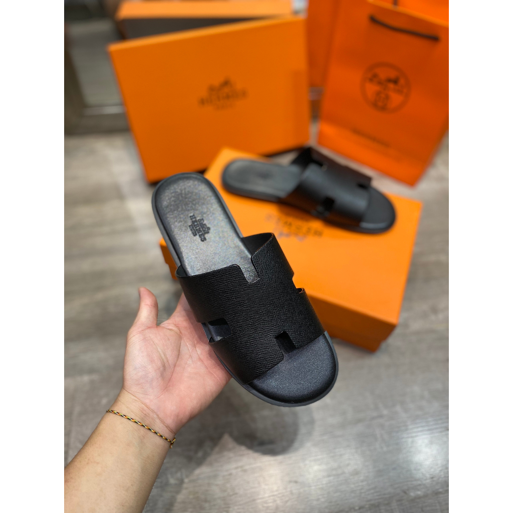 Dép HERMES HM Nam Nữ Da Thời Trang , Dép Chứ H Cao Cấp Full Bill Box