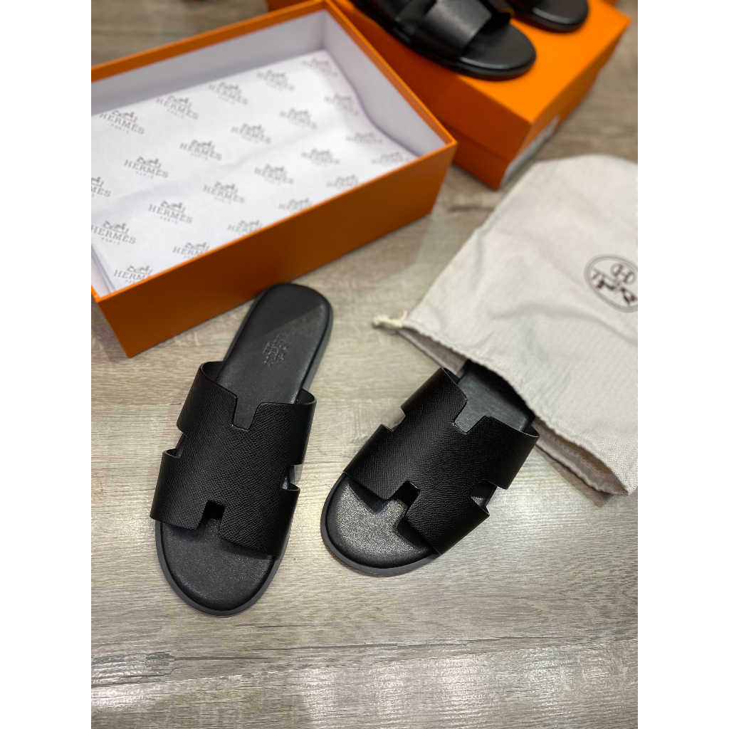 Dép HERMES HM Nam Nữ Da Thời Trang , Dép Chứ H Cao Cấp Full Bill Box