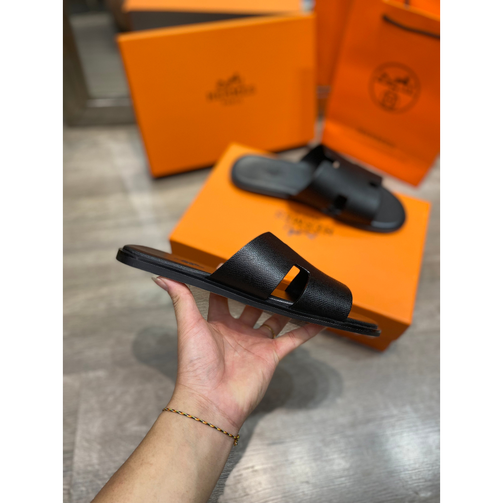 Dép HERMES HM Nam Nữ Da Thời Trang , Dép Chứ H Cao Cấp Full Bill Box