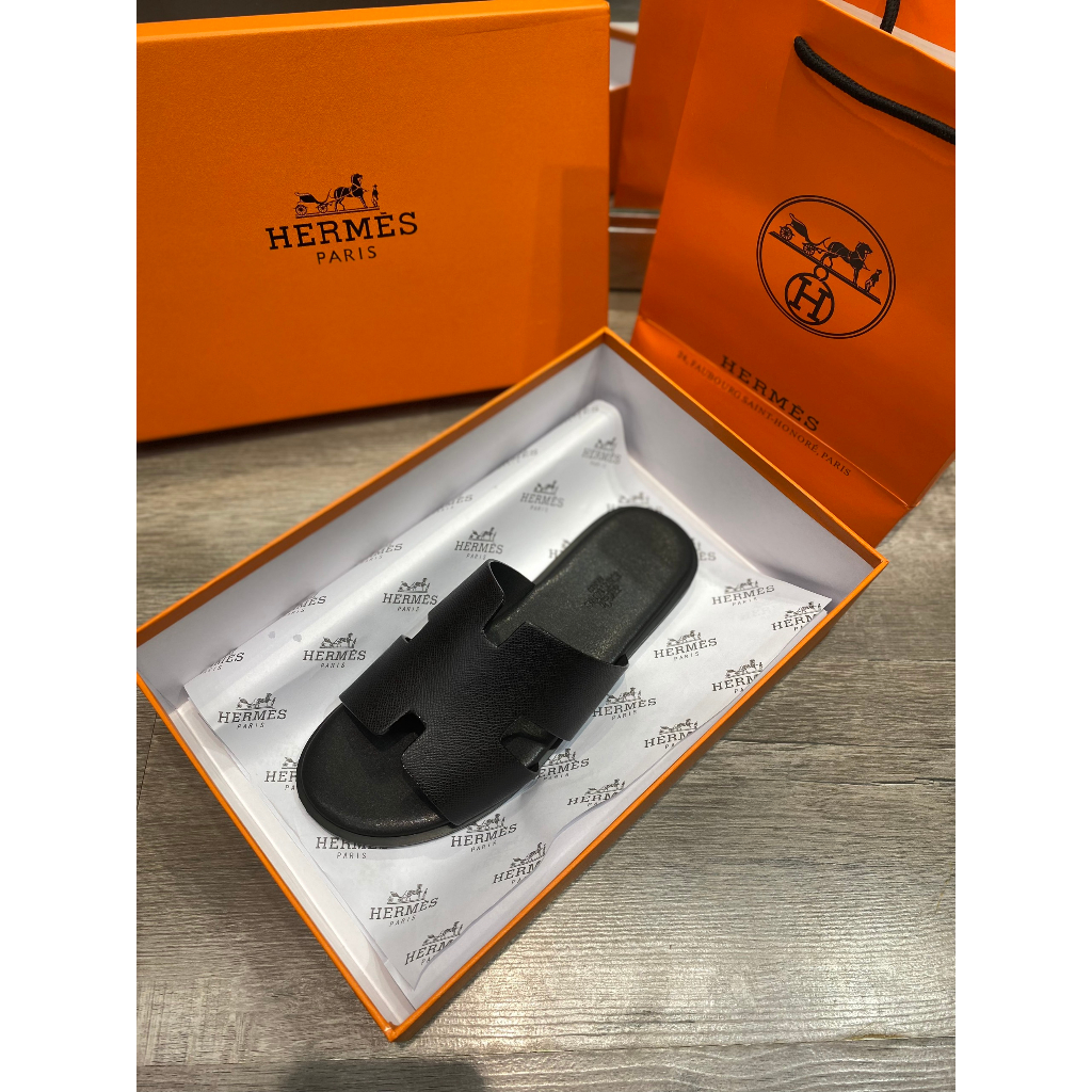 Dép HERMES HM Nam Nữ Da Thời Trang , Dép Chứ H Cao Cấp Full Bill Box