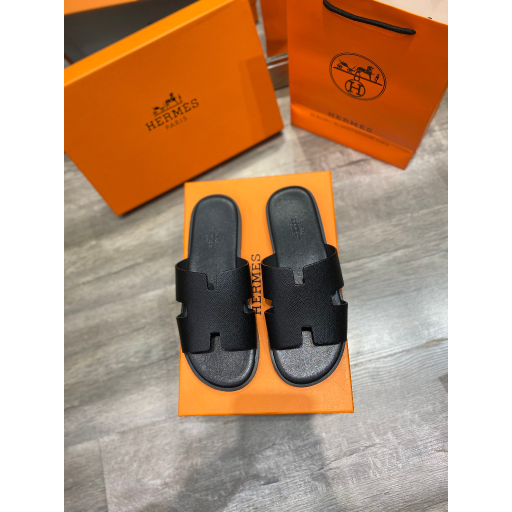 Dép HERMES HM Nam Nữ Da Thời Trang , Dép Chứ H Cao Cấp Full Bill Box