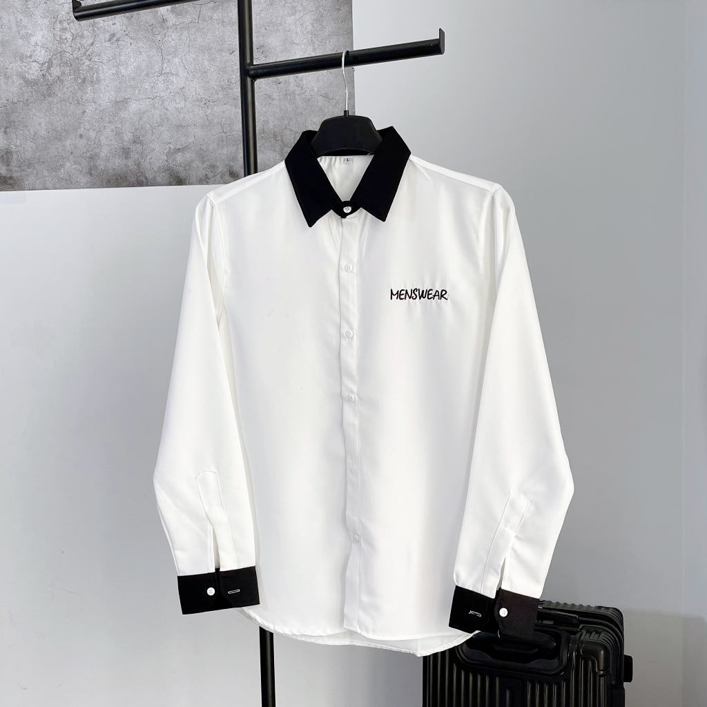 Áo sơ mi nam dài tay họa tiết thêu cao cấp