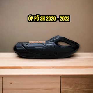 Ốp Che Pô Xe SH 2024 - Dùng Chung Cho SH 2020, 2021, 2022, 2023 Loại 125, 150, 160i - Chụp Pô, Ốp Bô - Nhúng Carbon
