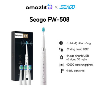  Bàn chải điện 5 chế độ |Chế độ rung âm hơn 40000 lần mỗi phút Seago FW 508 - Hàng chính hãng - Bảo hành 12 tháng
