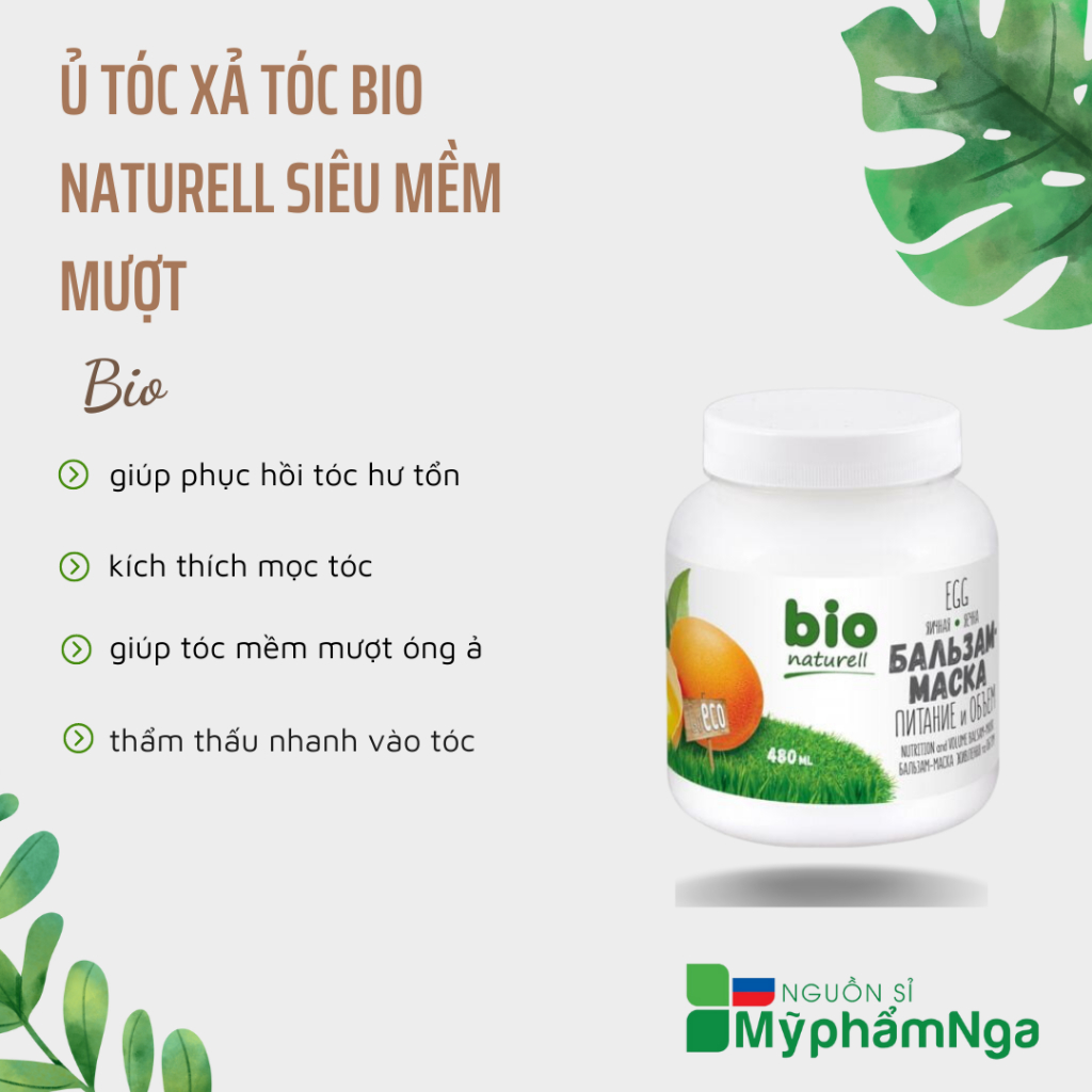 Ủ tóc xả tóc Bio Naturell siêu mềm mượt chắc khoẻ tóc