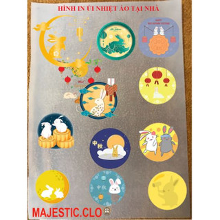 Logo Sticker Trung thu ủi áo trực tiếp rất đẹp công nghệ in pet chuyển nhiệt- ủi trực