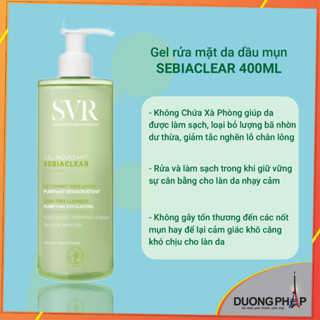 Gel rửa mặt Sebiaclear 400ml dành cho da dầu mụn ( mẫu mới )