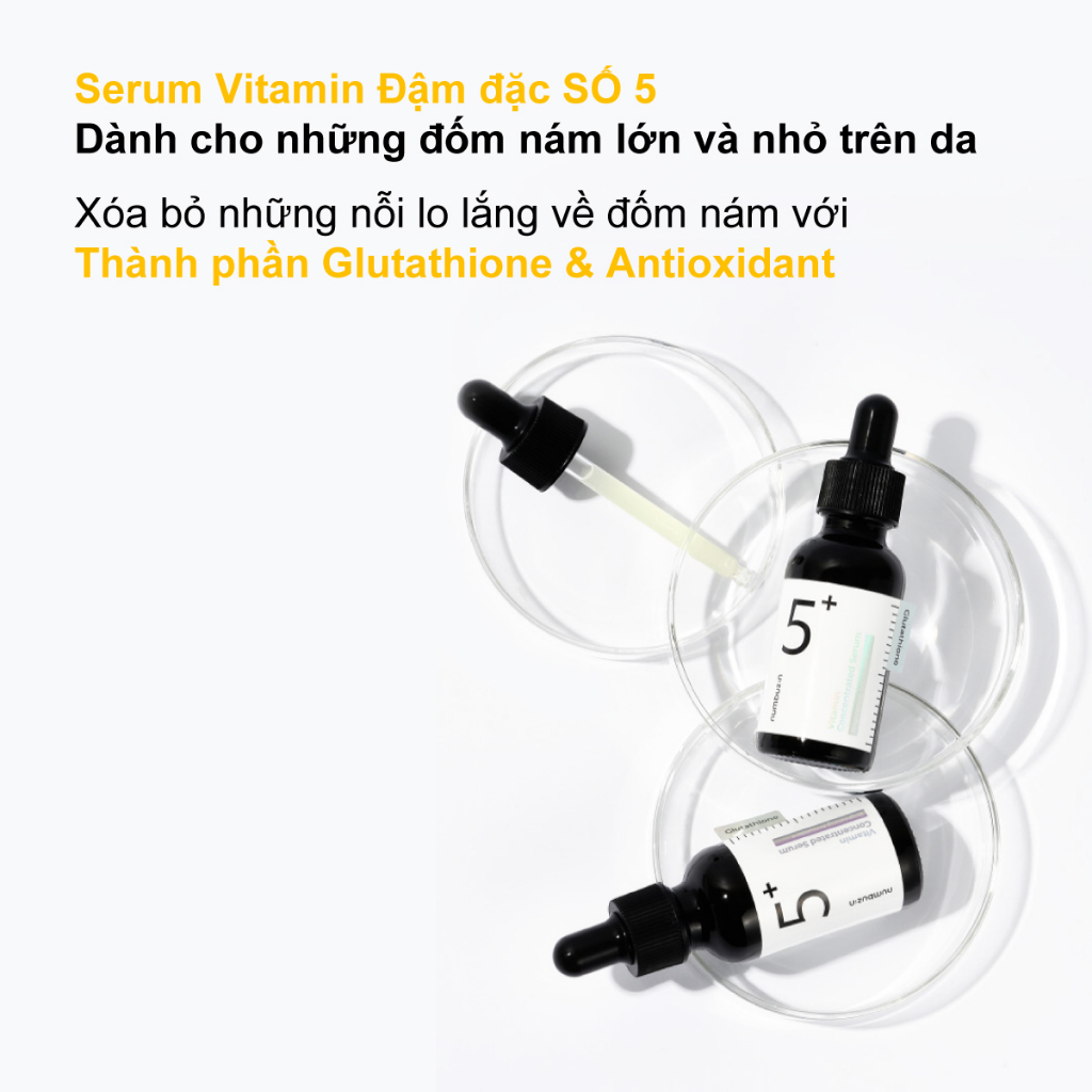 Serum sáng da Numbuzin No.5+ Vitamin Concentrated 30ml numbuzin no 3 numbuzin no 5