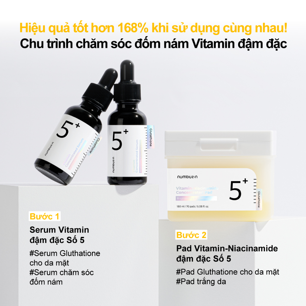 Serum sáng da Numbuzin No.5+ Vitamin Concentrated 30ml numbuzin no 3 numbuzin no 5