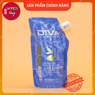 Kem ủ tóc collagen diva 500ml - hấp tóc phục hồi hư tổn