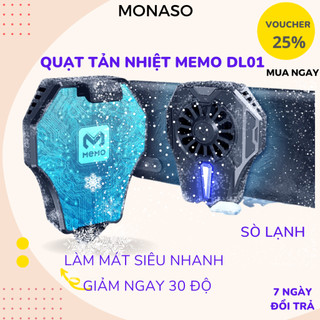 Quạt tản nhiệt điện thoại gaming cho điện thoại, tản nhiệt sò lạnh siêu mát chơi game  DL01 MONASO