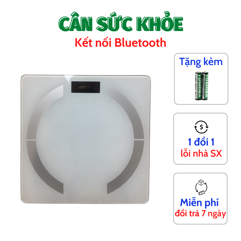 Cân điện tử sức khỏe thông minh cao cấp kết nối App điện thoại bluetooth phân tích mỡ và chỉ số cơ thể