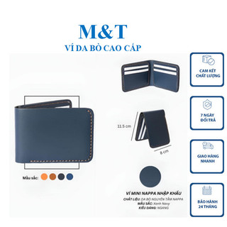 Ví da bò tony, ví mini nam da bò thật, full hộp