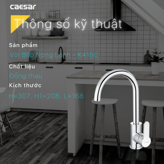 Vòi Bếp Nóng Lạnh - K415C CAESAR