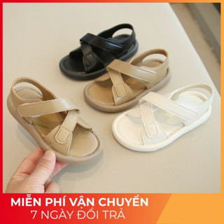 Dép Sandal quai chéo đế êm 2025 mã 2357 Quảng Châu cao cấp cho bé trai bé gái từ 1 tuổi đến 15 tuổi