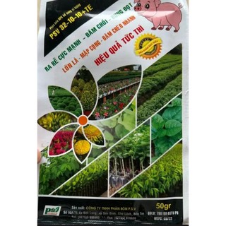 Phân bón psv 32.10.10+te đâm chồi vọt đọt bung chèo mập cây xanh cây gói 50gam