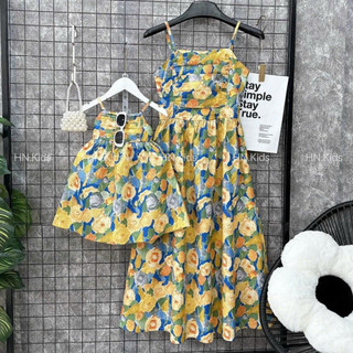 Đầm Hoa Mẹ Bé, Set Váy đôi mẹ và bé siêu dễ thương