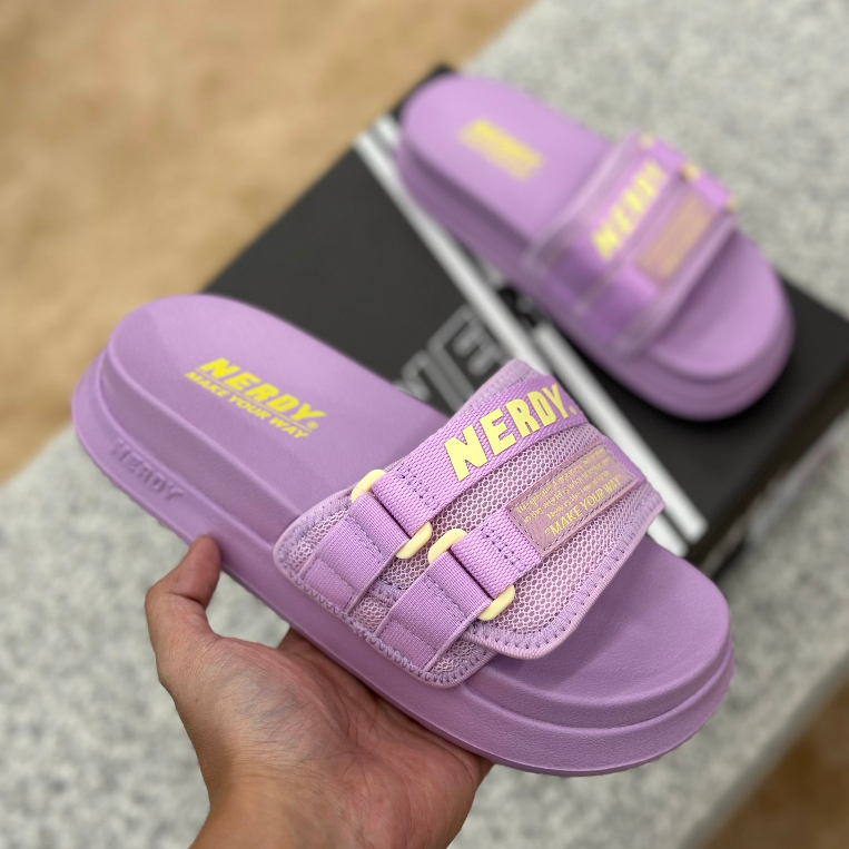 Dép Nerdy Unisex Double Strap - Thiết Kế Quai Khóa Độc Đáo Hottrend - DNE - SAUVUIVE