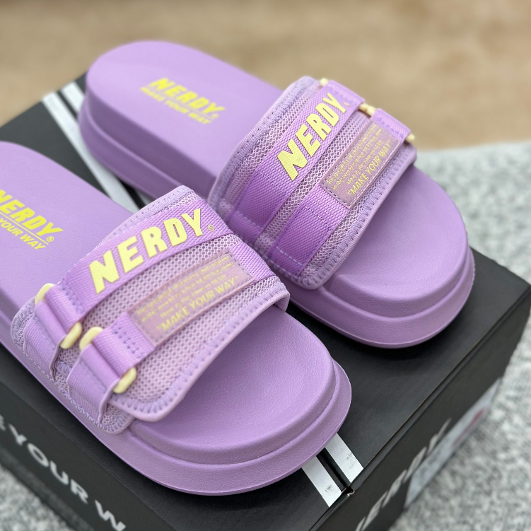 Dép Nerdy Unisex Double Strap - Thiết Kế Quai Khóa Độc Đáo Hottrend - DNE - SAUVUIVE