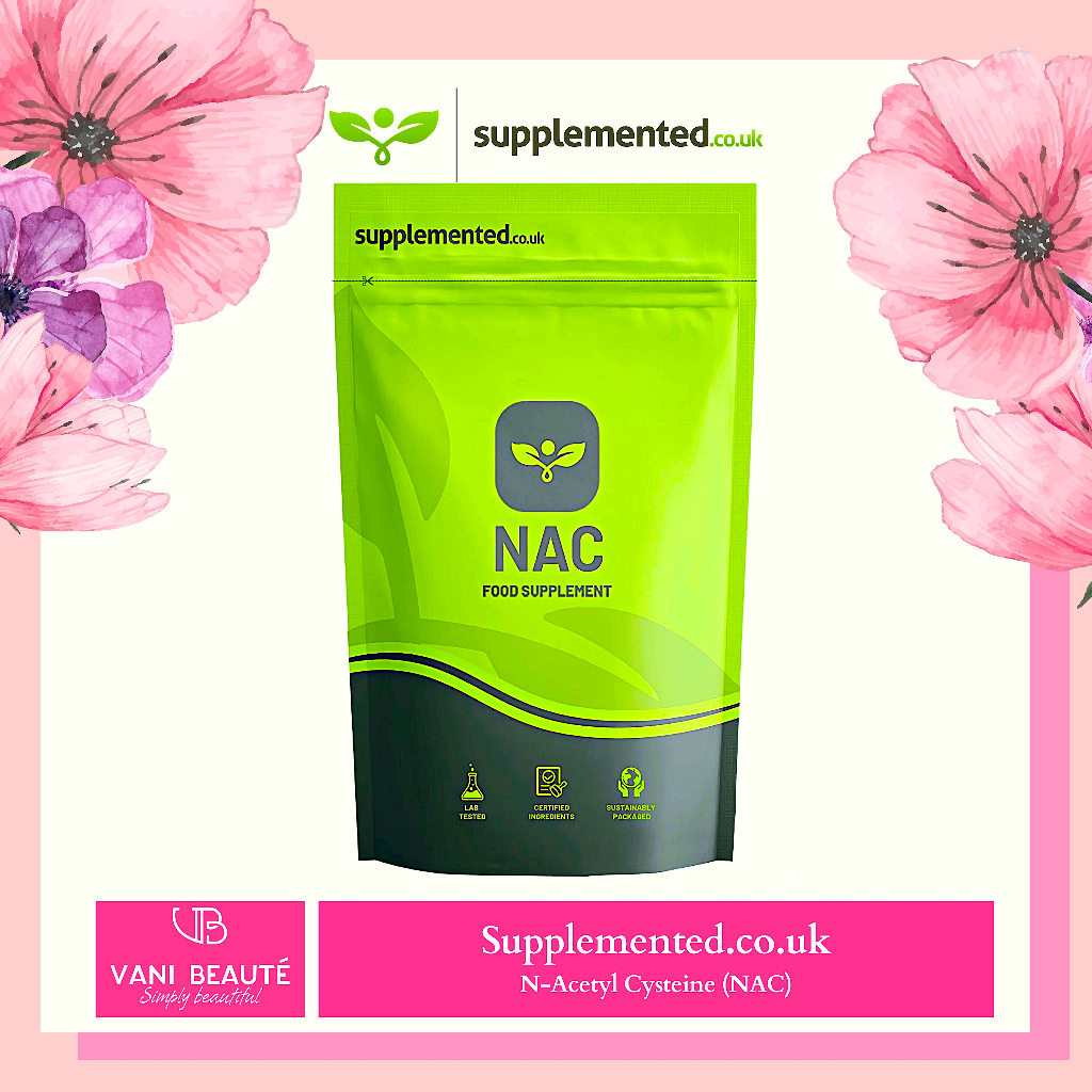 Viên uống N-Acetyl Cysteine  hàm lượng 600mg Supplemented.co.uk 180 Viên