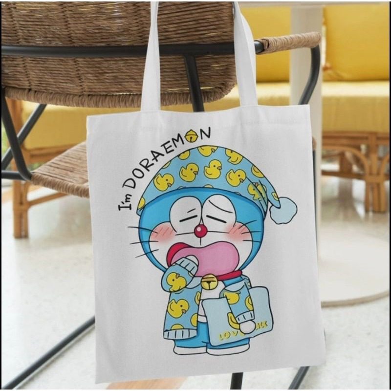 Túi vải tote cỡ lớn có khoá kéo.