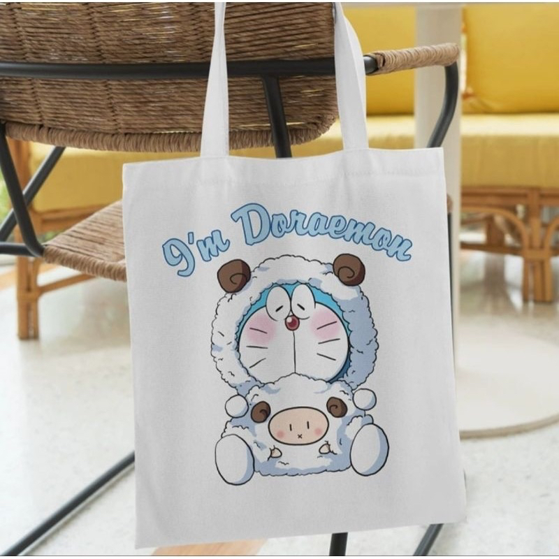 Túi vải tote cỡ lớn có khoá kéo.