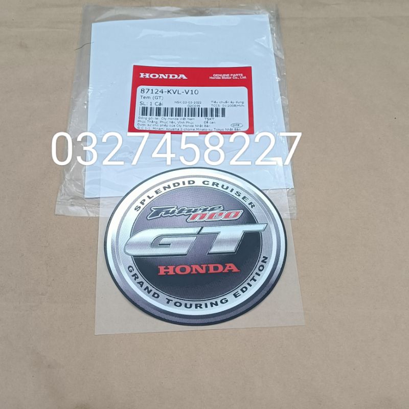 Tem tròn logo bửng yếm xe FUTURE NEO GT zin Honda