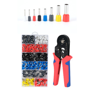   LOẠI TỐT - COMBO  Kìm bấm cos pin HSC8 6-4A tự điều chỉnh hộp cos pin rỗng 1200 cái cos đủ size. 