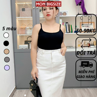 Áo thun bigsize nữ kiểu 2 dây dự tiệc đi chơi chất thun MON big size 50 - 90kg