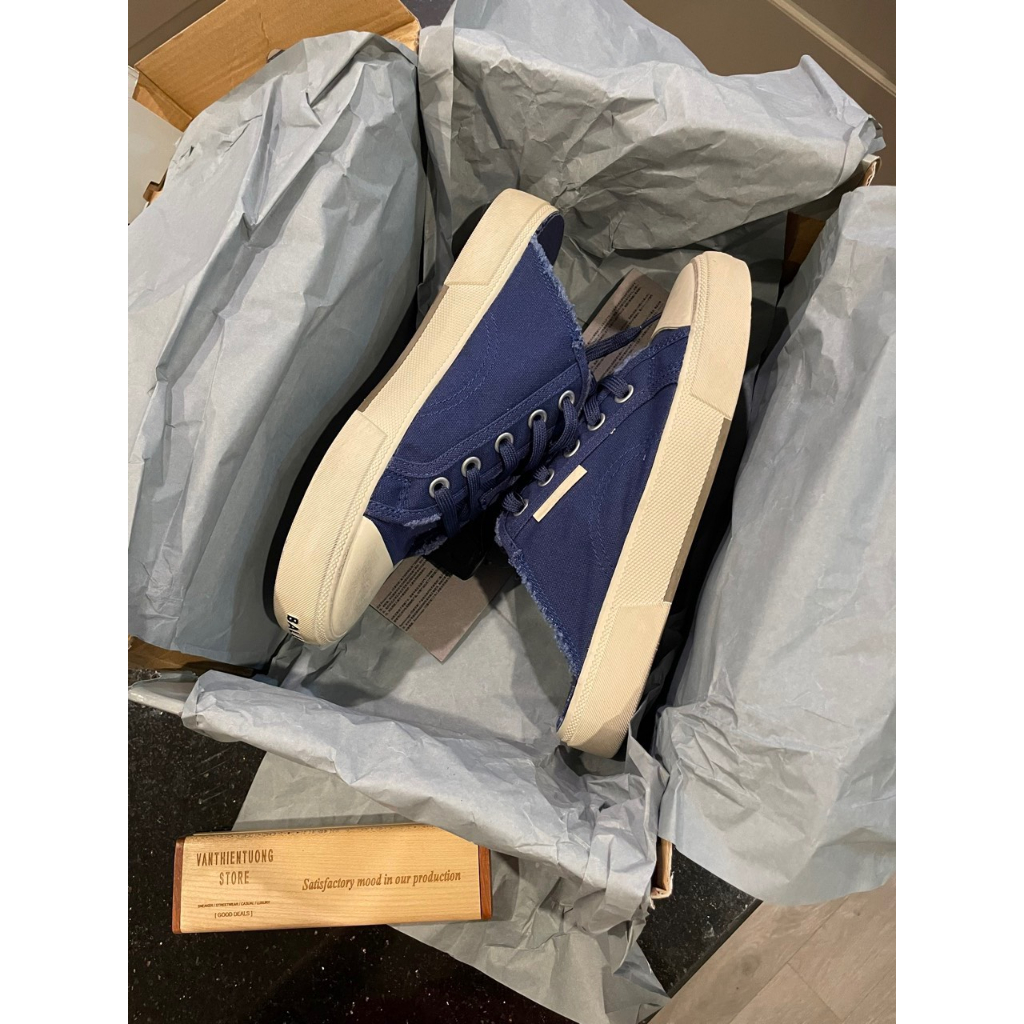 Giày Sneaker đạp gót - Balenciaga Pairs Black White Slip On Sneaker