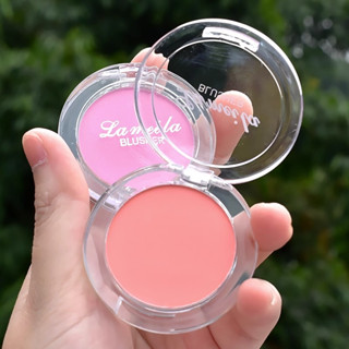 Phấn má hồng búp bê Lameila đơn sắc hàng nội địa Trung tặng kèm cọ, có sẵn gương soi | Xiaoxingyarn