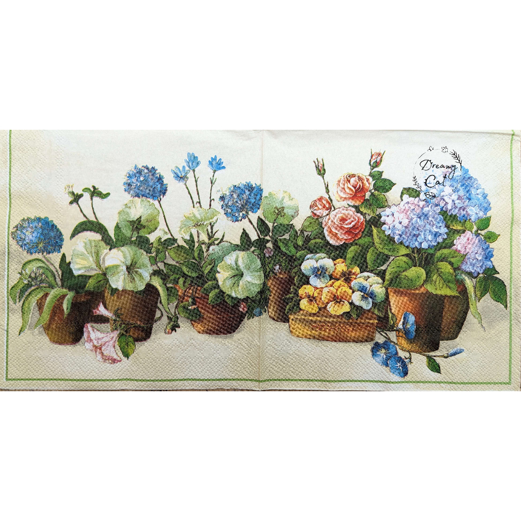 1 tờ - Khăn giấy in hình trang trí - Mẫu in lớn 1/2 - Decoupage napkin - NAP-33-1.2-074