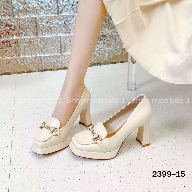 Giày cao gót đế đúp khoá ngang gót trụ fullbox hàng quảng châu cao cấp