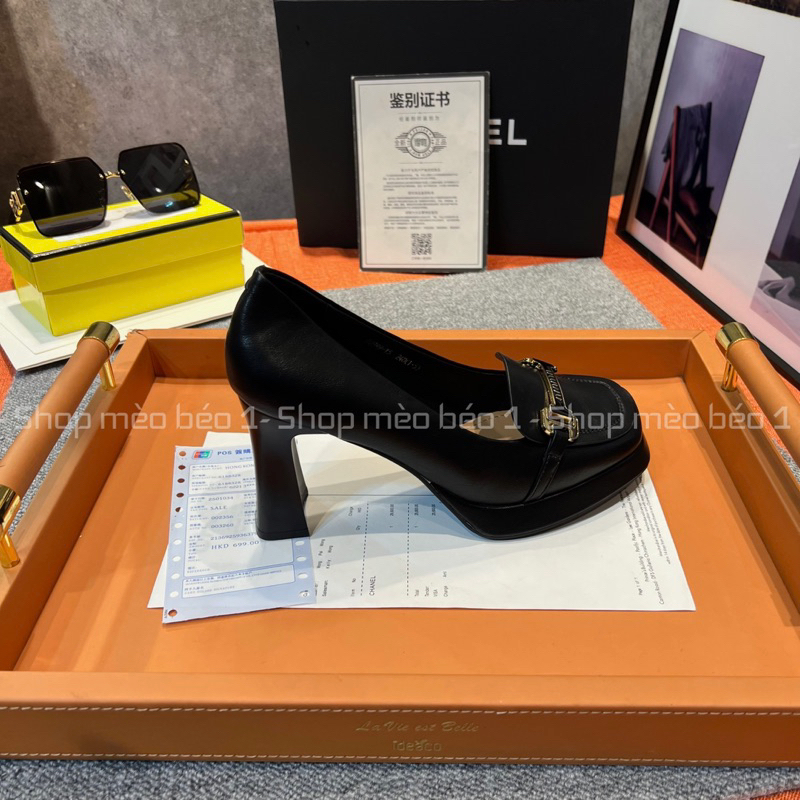 Giày cao gót đế đúp khoá ngang gót trụ fullbox hàng quảng châu cao cấp