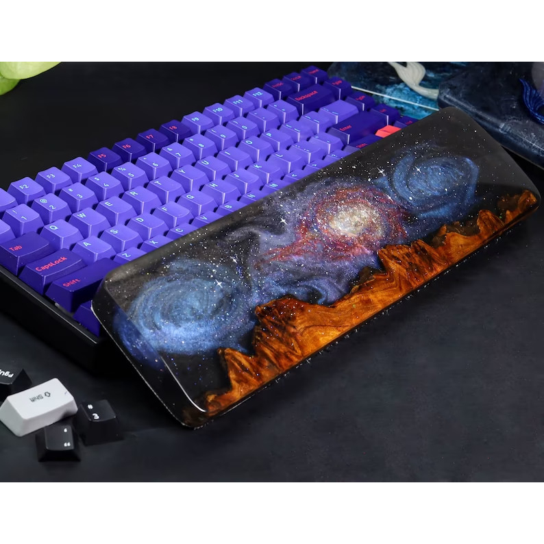 Kê tay resin gỗ Nu Alphawork Galaxy - Kê tay bàn phím