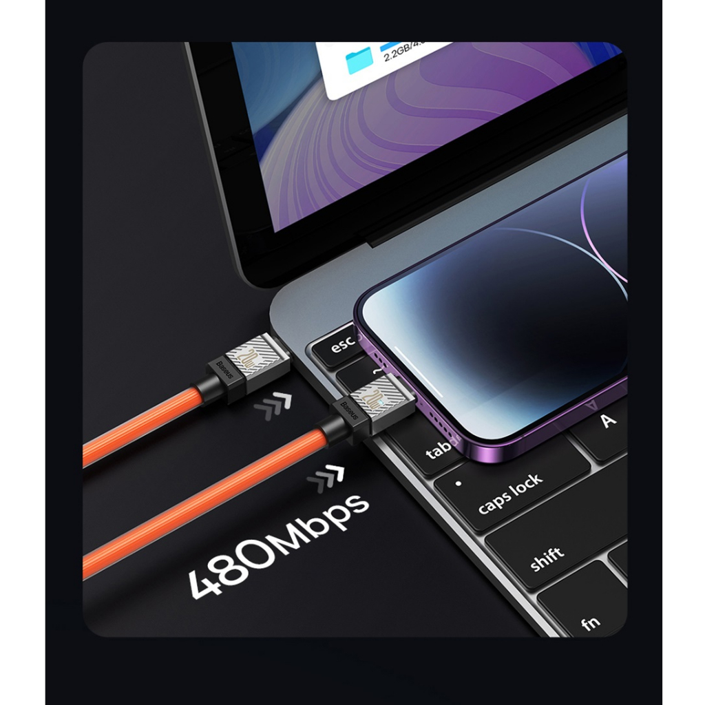 Cáp sạc nhanh 20W Baseus CoolPlay dây silicon chống nhiệt siêu bền cho iP11 12 13 14pro max