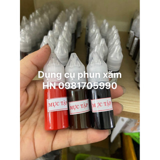 Mực tập phun xăm trên da giả nhanh bám chai 10ml