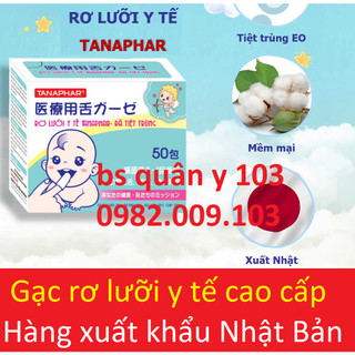 Gạc rơ lưỡi cho bé tanaphar hộp 50 cái - Gạc rơ lưỡi đông pha