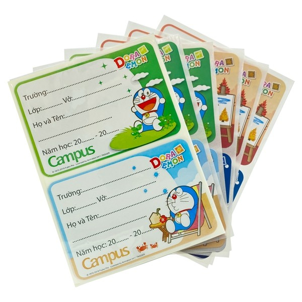 Nhãn vở campus Doraemon NT-DOR-12-1 (12 nhãn/tập)